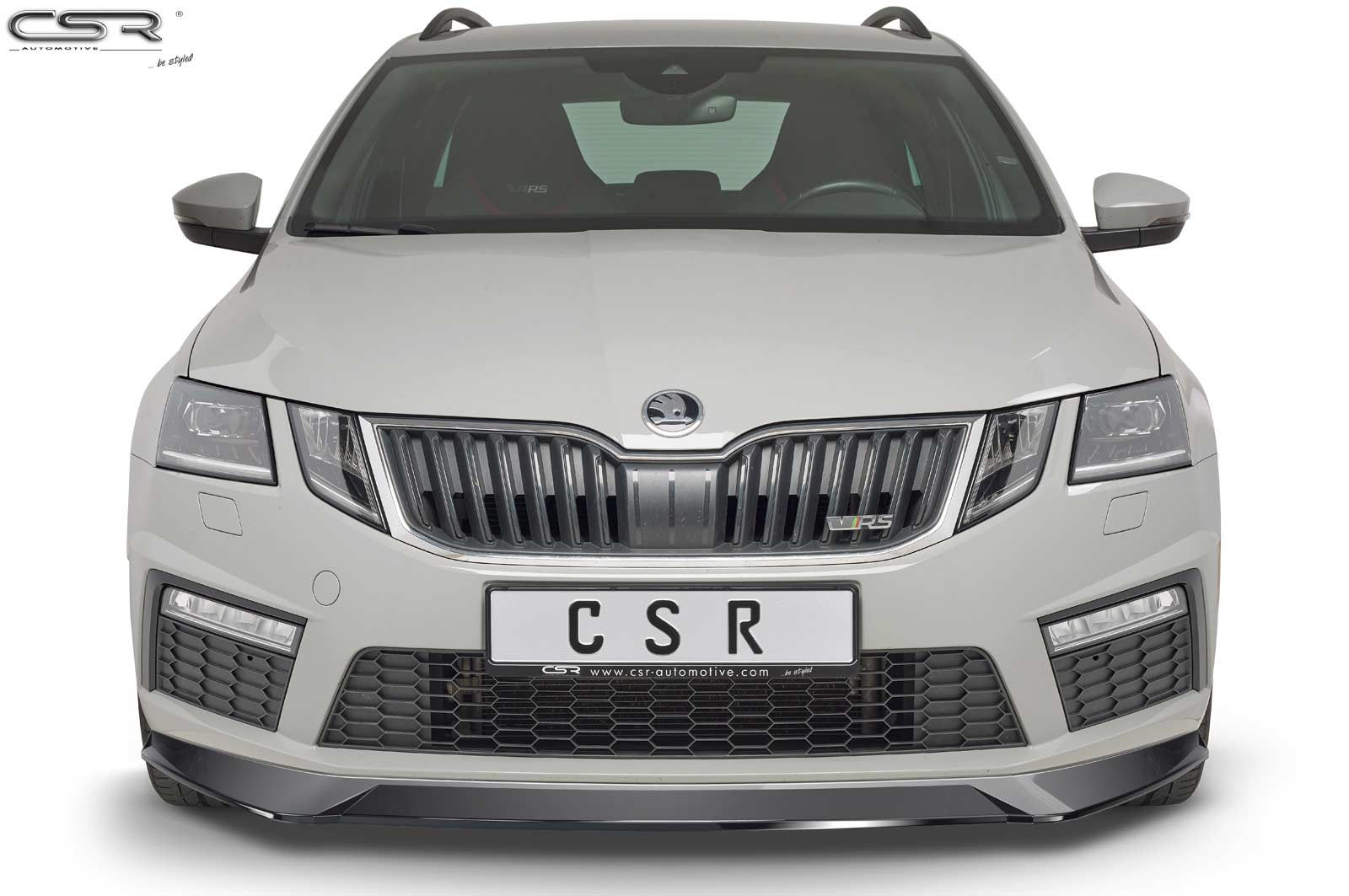 Lame de parechoc avant pour Skoda Octavia III (Typ 5E) RS facelift (2017-2019) - Fabriqué en ABS (6 finitions au choix)