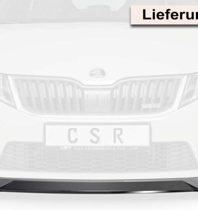Lame de parechoc avant pour Skoda Octavia III (Typ 5E) RS facelift (2017-2019) - Fabriqué en ABS (6 finitions au choix)