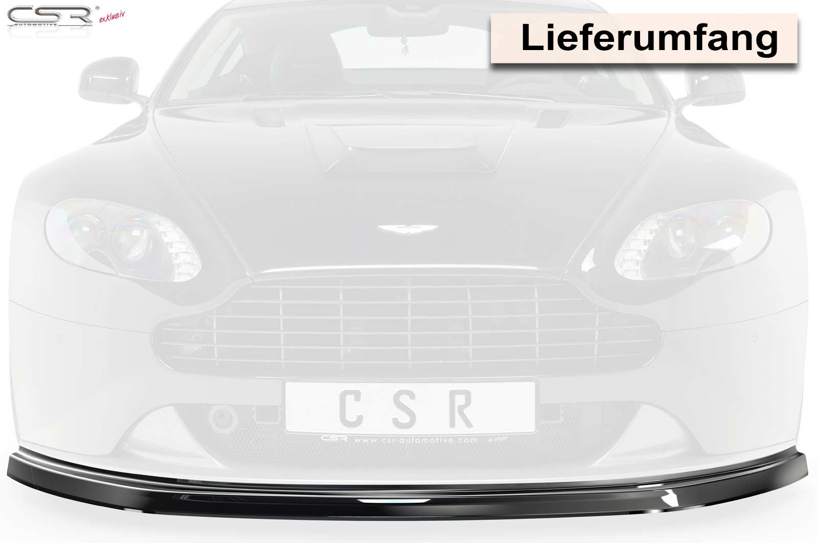 Lame de parechoc avant pour Aston Martin Vantage V8 et V12 (2008-2017) - Fabriqué en ABS (6 finitions au choix)