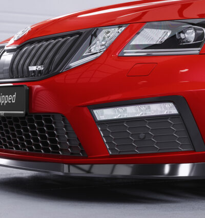 Lame de parechoc avant pour Skoda Octavia III (Typ 5E) RS facelift (2017-2019) - Fabriqué en ABS (6 finitions au choix)