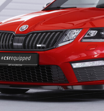Lame de parechoc avant pour Skoda Octavia III (Typ 5E) RS facelift (2017-2019) - Fabriqué en ABS (6 finitions au choix)