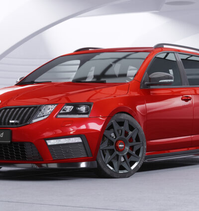Lame de parechoc avant pour Skoda Octavia III (Typ 5E) RS facelift (2017-2019) - Fabriqué en ABS (6 finitions au choix)