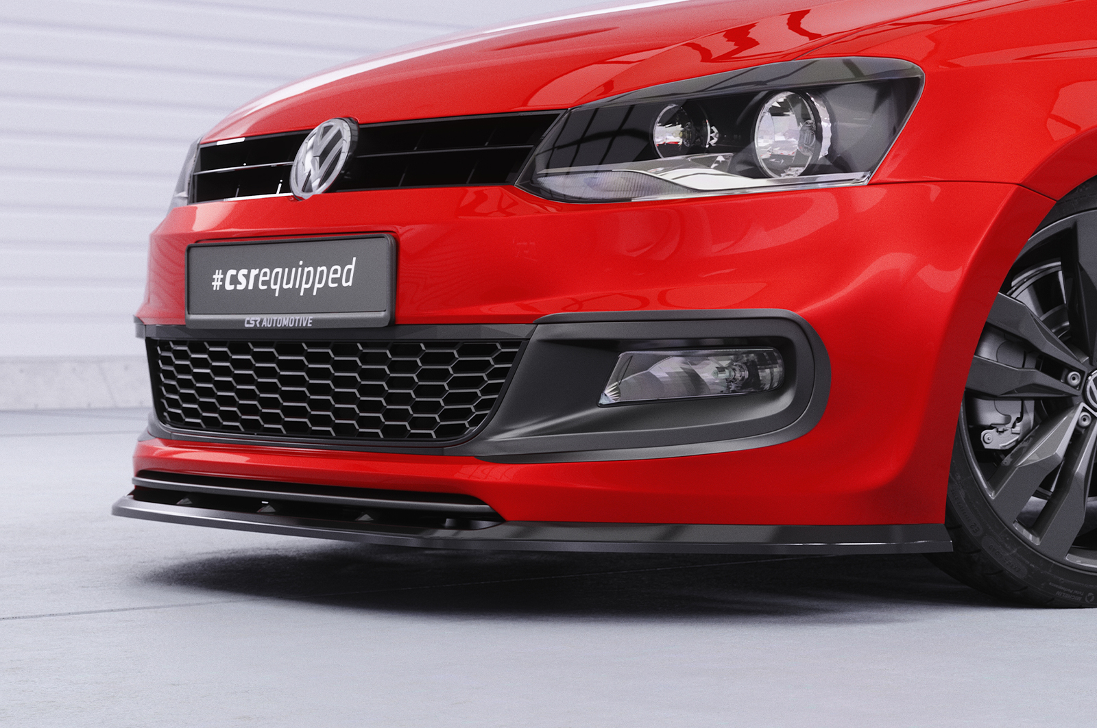 Lame de parechoc avant pour VW Polo V (Typ 6R / 6C) R-Line (03/2009-2017) - Fabriqué en ABS (6 finitions au choix)