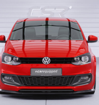 Lame de parechoc avant pour VW Polo V (Typ 6R / 6C) R-Line (03/2009-2017) - Fabriqué en ABS (6 finitions au choix)