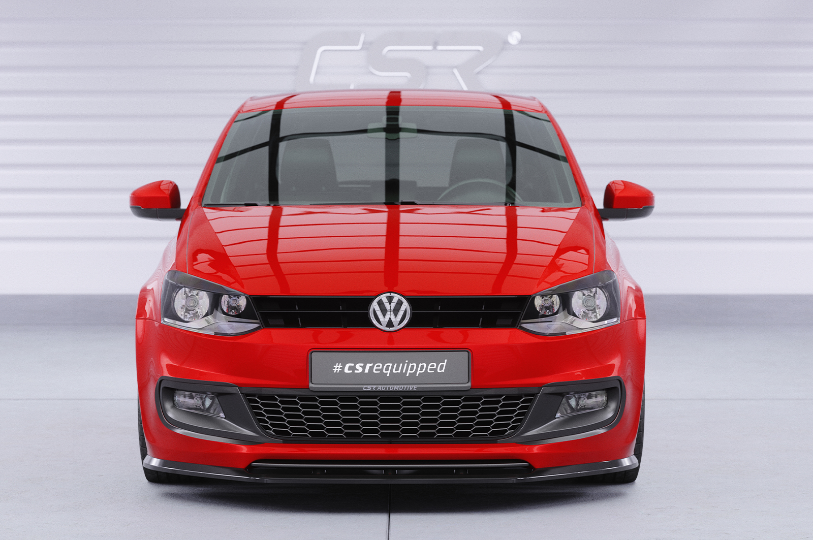 Lame de parechoc avant pour VW Polo V (Typ 6R / 6C) R-Line (03/2009-2017) - Fabriqué en ABS (6 finitions au choix)