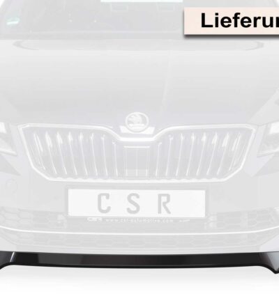 Lame de parechoc avant pour Skoda Superb III (Typ 3V) préfacelift / sauf Scout (2015-2019) - Fabriqué en ABS (6 finitions au choix)