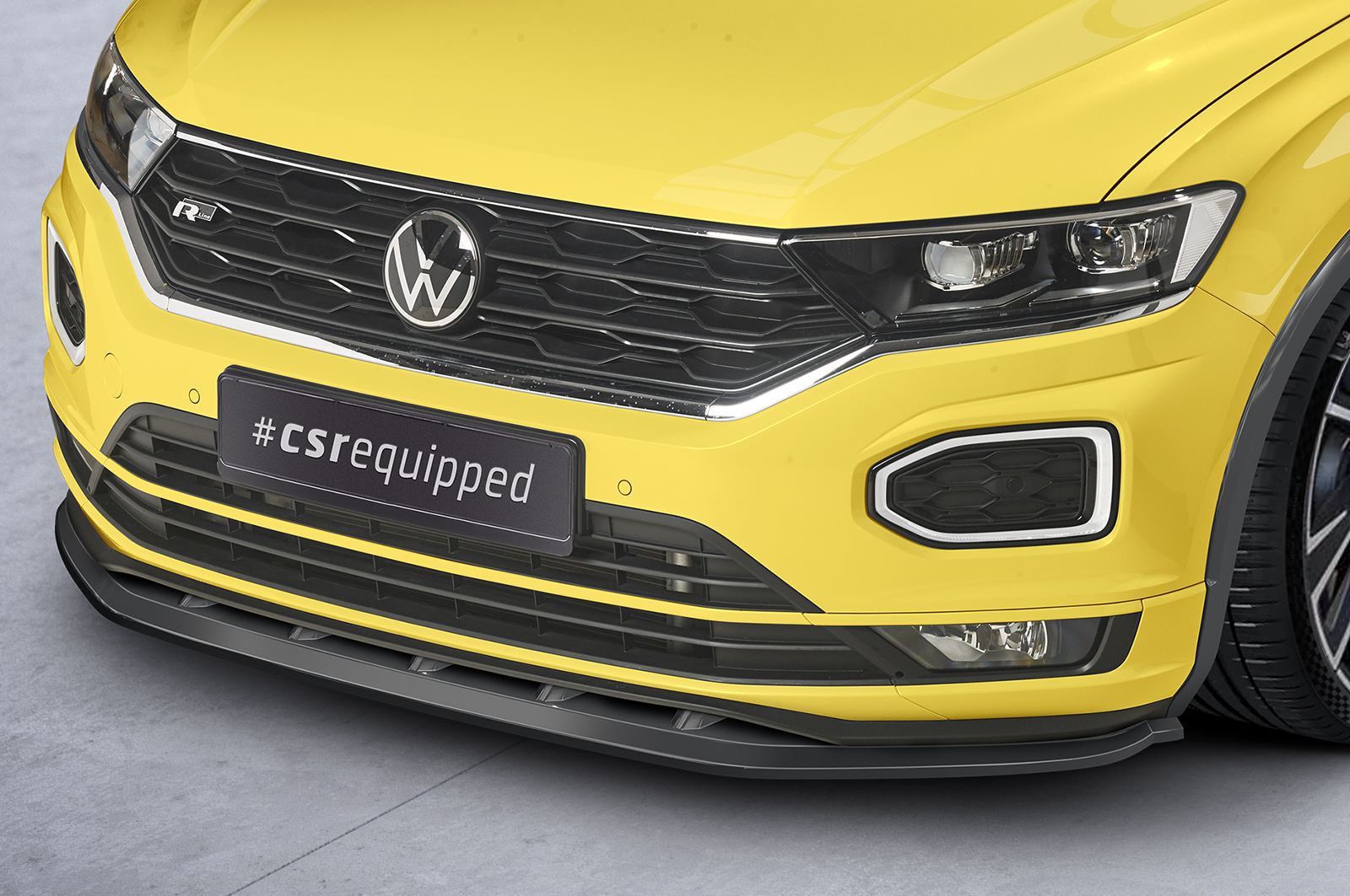 Lame de parechoc avant pour VW T-Roc (A1) R-Line (préfacelift) (2017-2021) - Fabriqué en ABS (6 finitions au choix)