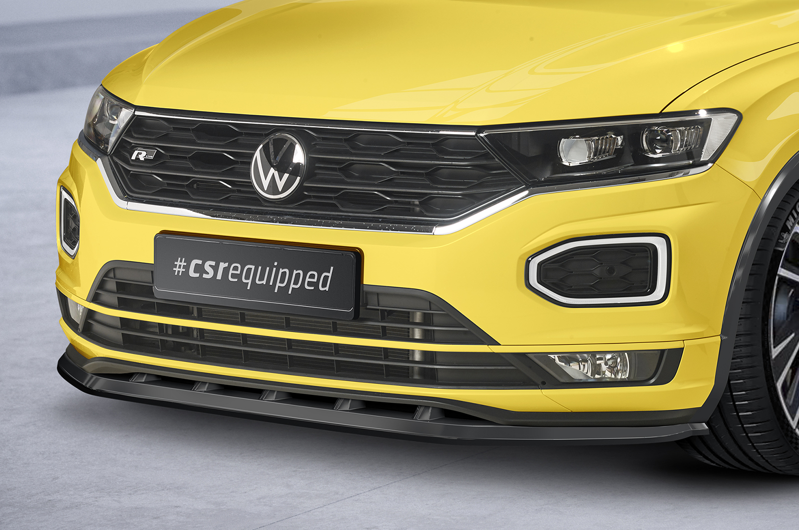 Lame de parechoc avant pour VW T-Roc (A1) R-Line (préfacelift) (2017-2021) - Fabriqué en ABS (6 finitions au choix)