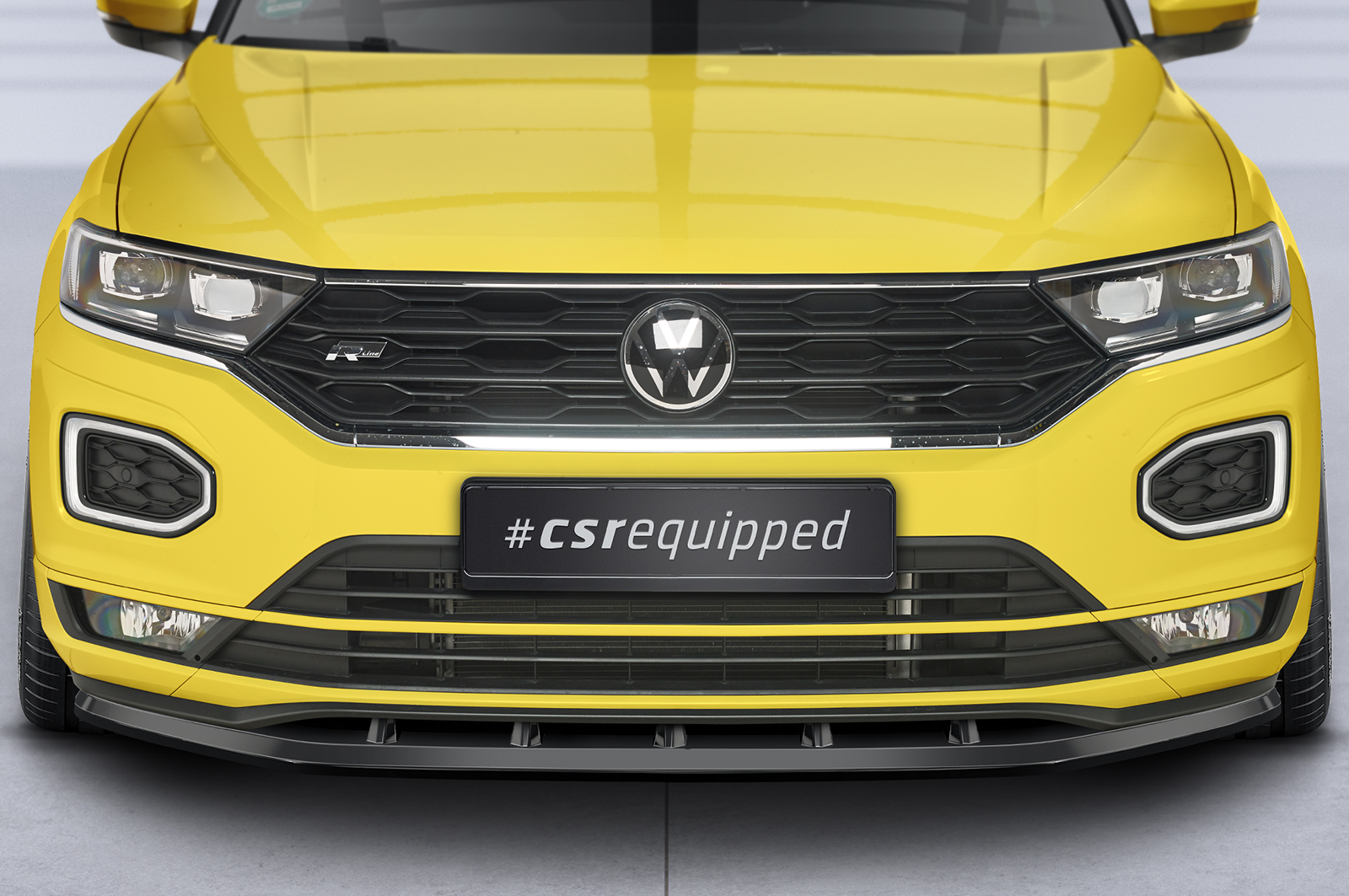 Lame de parechoc avant pour VW T-Roc (A1) R-Line (préfacelift) (2017-2021) - Fabriqué en ABS (6 finitions au choix)