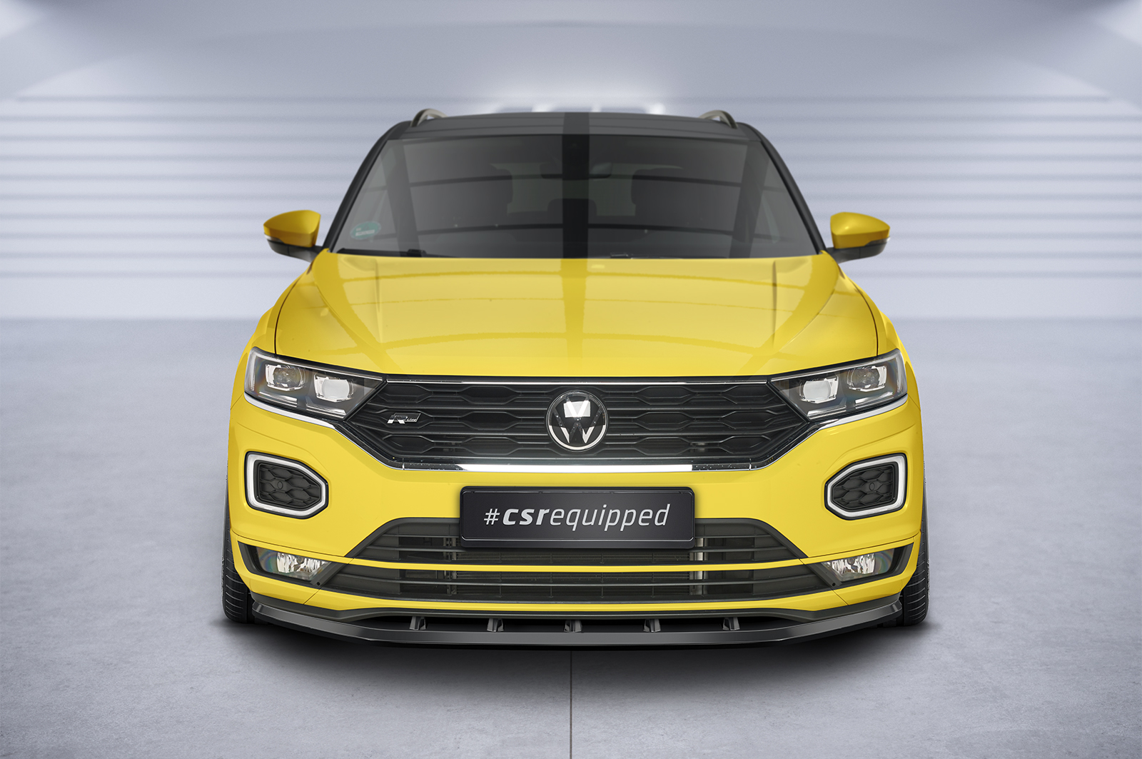 Lame de parechoc avant pour VW T-Roc (A1) R-Line (préfacelift) (2017-2021) - Fabriqué en ABS (6 finitions au choix)