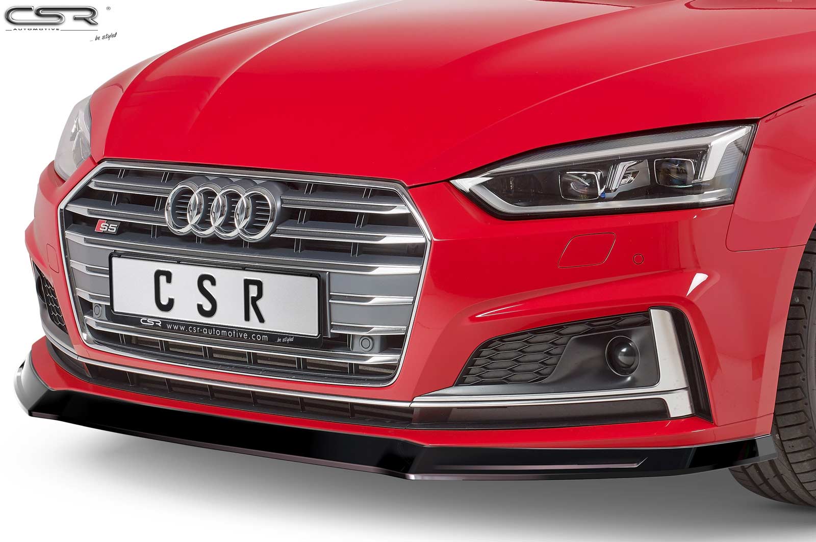 Lame de parechoc avant pour Audi A5 (Typ F5) S-Line / S5 (Typ F5) préfacelift (06/2016-2019) - Fabriqué en ABS (6 finitions au choix)
