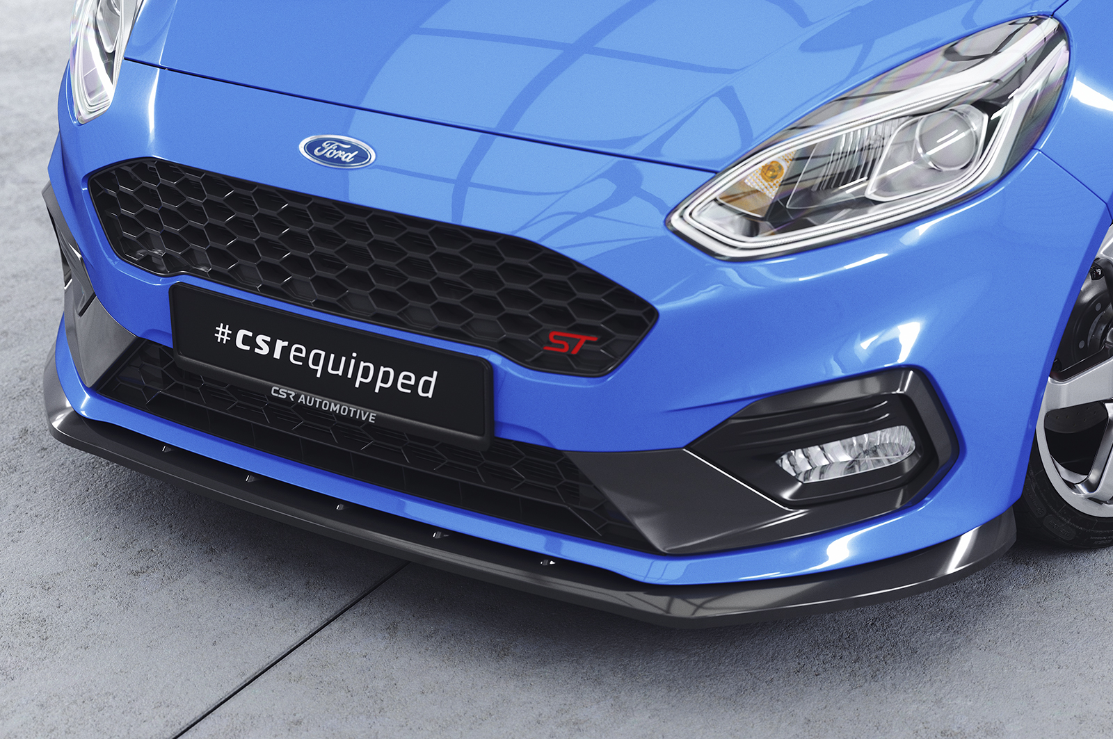 Lame de parechoc avant pour Ford Fiesta MK8 ST-Line / ST (depuis 2017) - Fabriqué en ABS (6 finitions au choix)