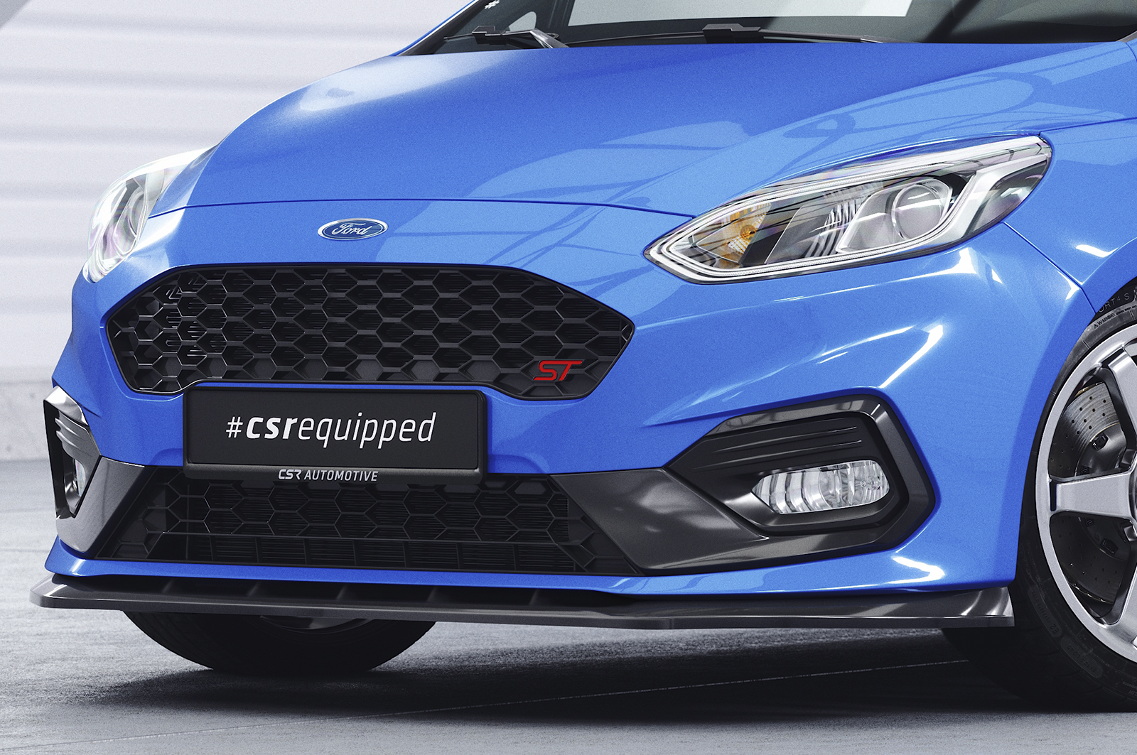 Lame de parechoc avant pour Ford Fiesta MK8 ST-Line / ST (depuis 2017) - Fabriqué en ABS (6 finitions au choix)
