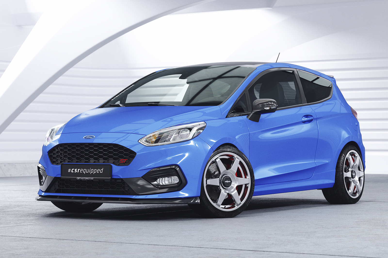 Lame de parechoc avant pour Ford Fiesta MK8 ST-Line / ST (depuis 2017) - Fabriqué en ABS (6 finitions au choix)