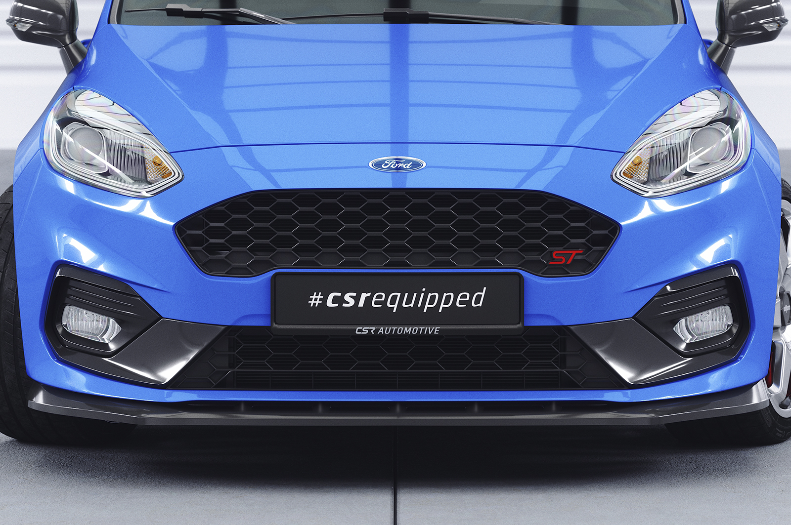 Lame de parechoc avant pour Ford Fiesta MK8 ST-Line / ST (depuis 2017) - Fabriqué en ABS (6 finitions au choix)