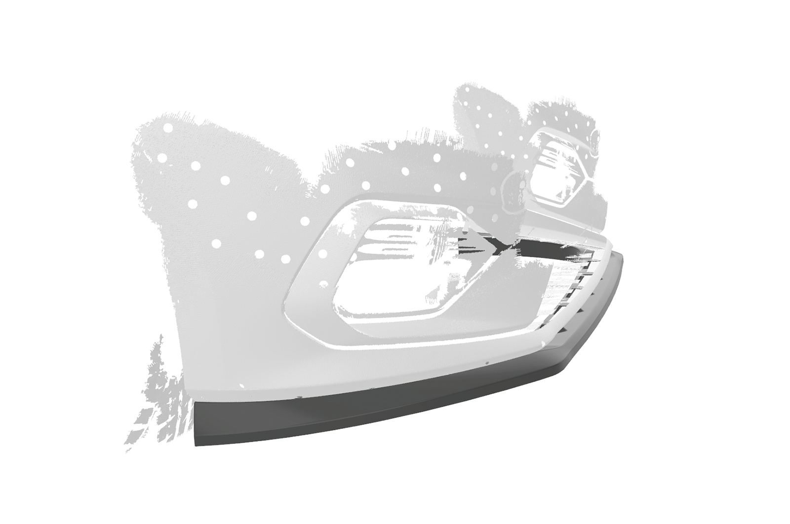 Lame de parechoc avant pour Ford Fiesta MK8 ST-Line / ST (depuis 2017) - Fabriqué en ABS (6 finitions au choix)