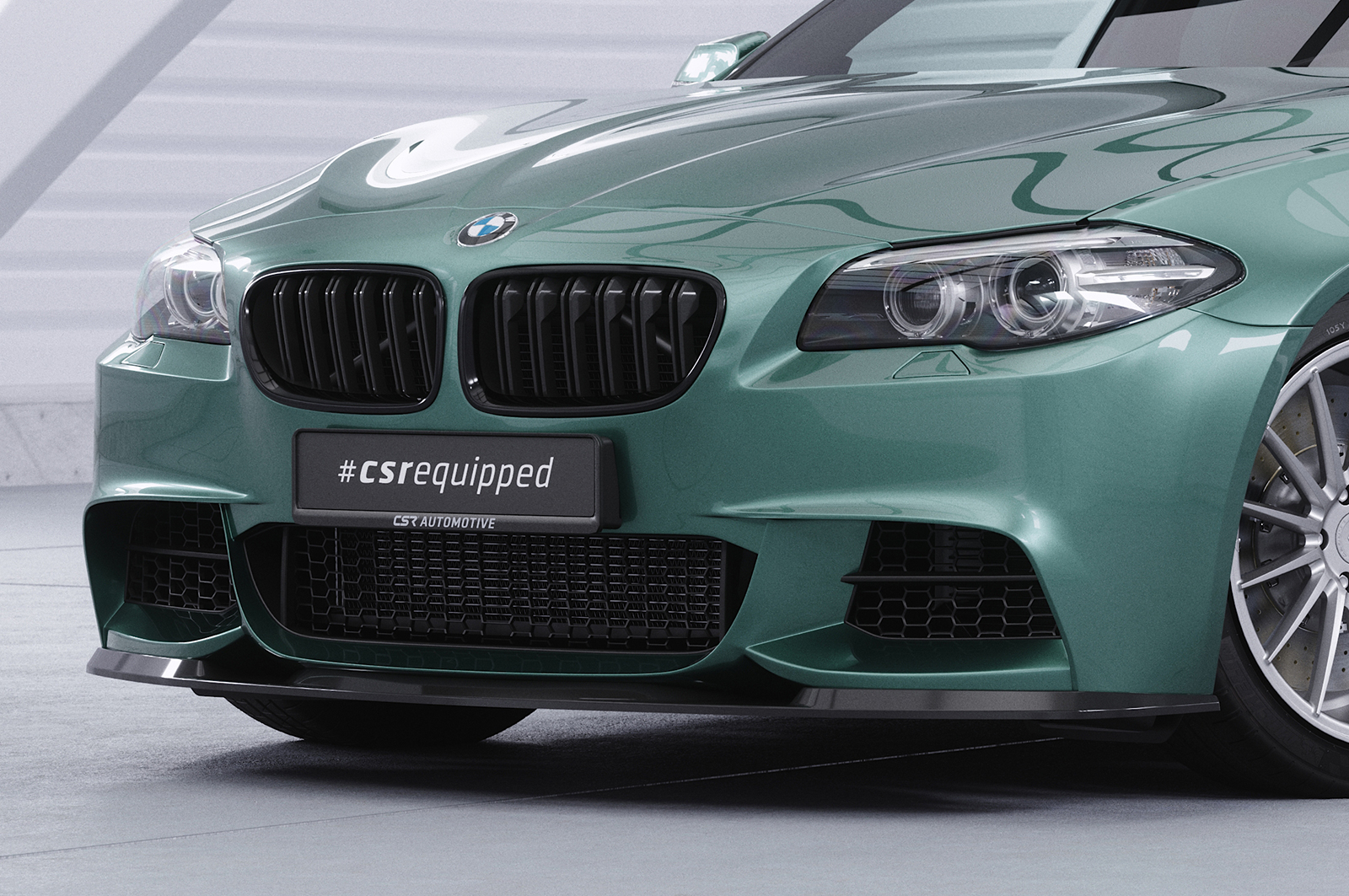 Lame de parechoc avant pour BMW Série 5 F10 / F11 berline / break (depuis 01/2010) - Fabriqué en ABS (6 finitions au choix)
