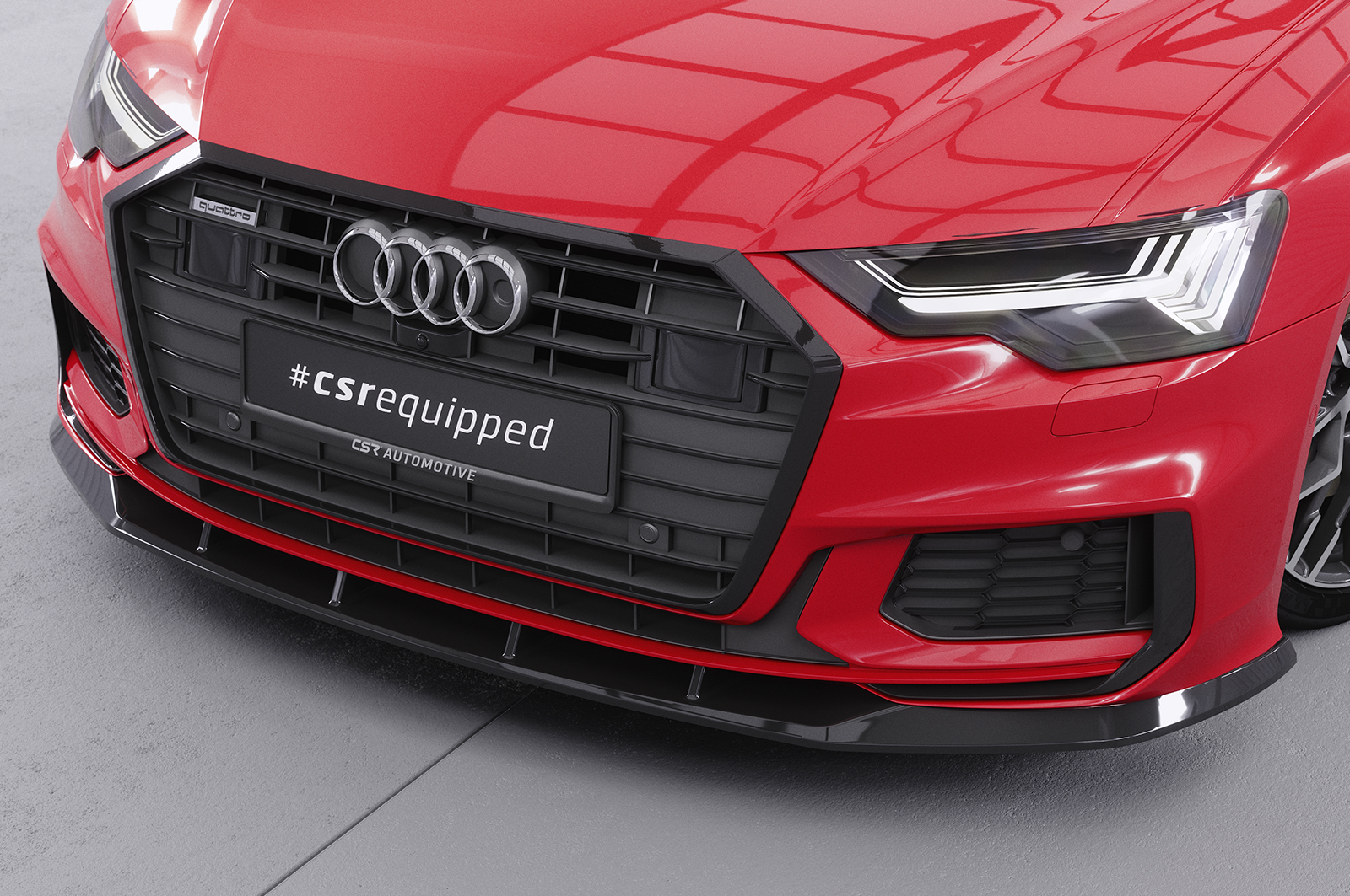 Lame de parechoc avant pour Audi A6 C8 Typ (4K / F2) toutes carrosseries (2019-2023) - Fabriqué en ABS (6 finitions au choix)