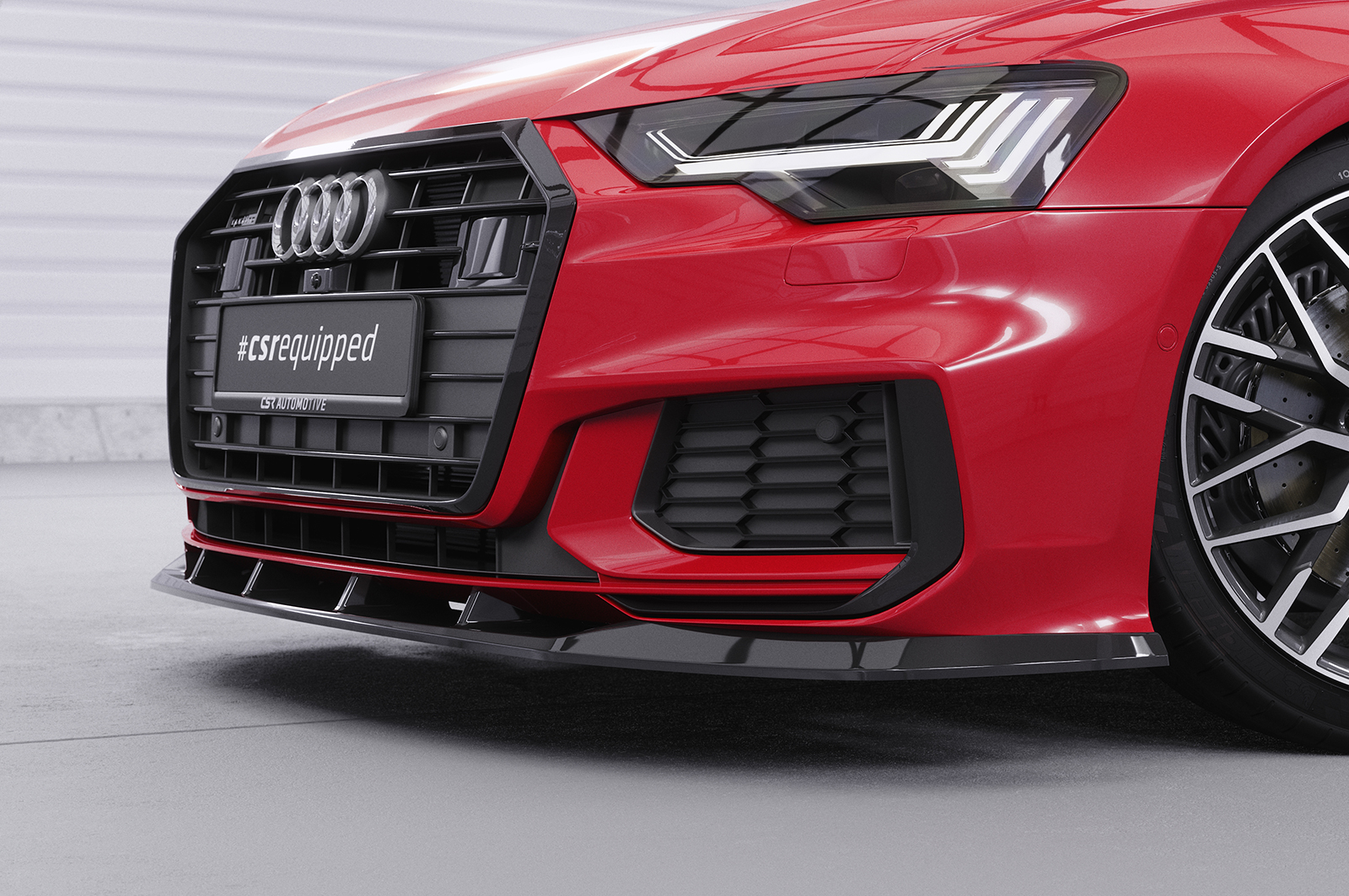 Lame de parechoc avant pour Audi A6 C8 Typ (4K / F2) toutes carrosseries (2019-2023) - Fabriqué en ABS (6 finitions au choix)
