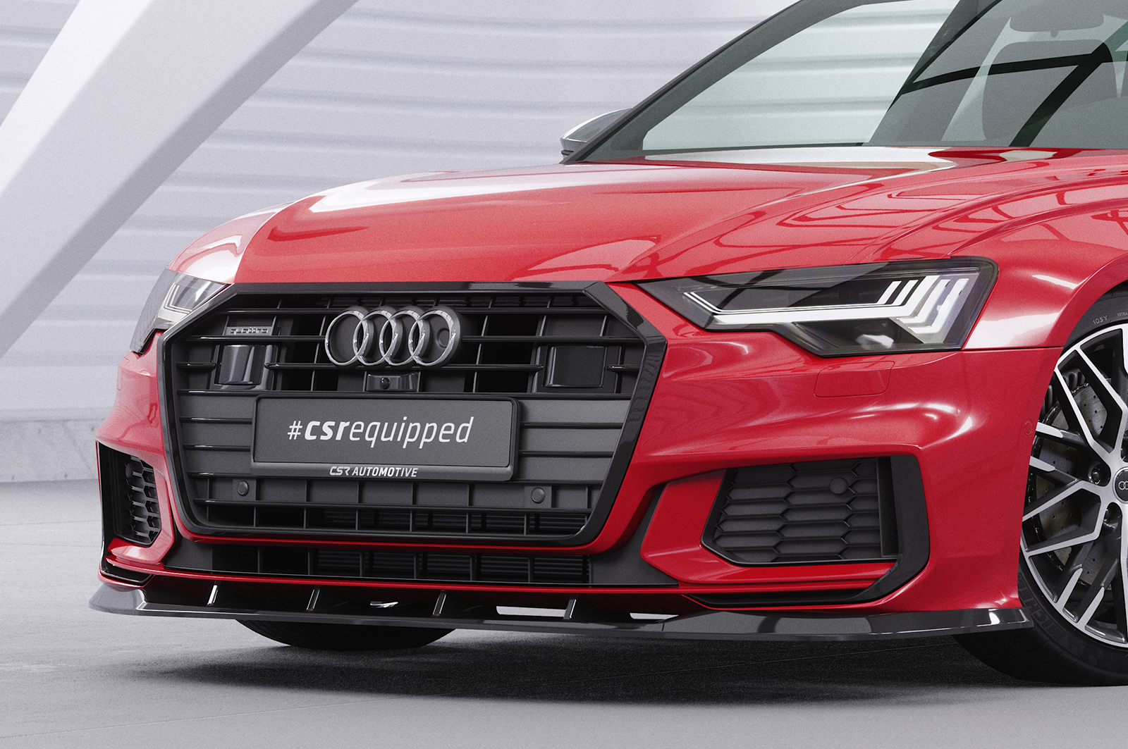 Lame de parechoc avant pour Audi A6 C8 Typ (4K / F2) toutes carrosseries (2019-2023) - Fabriqué en ABS (6 finitions au choix)