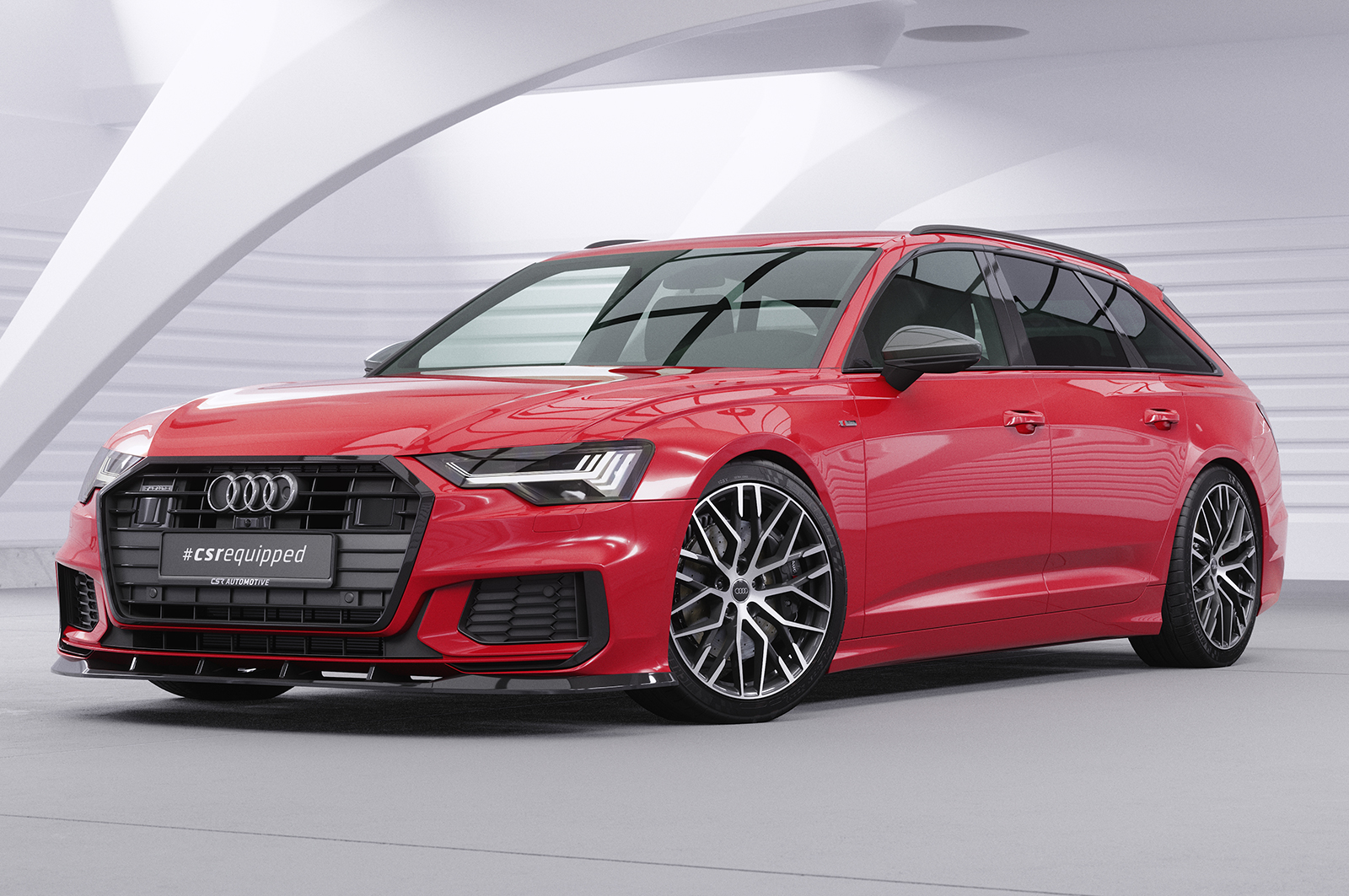Lame de parechoc avant pour Audi A6 C8 Typ (4K / F2) toutes carrosseries (2019-2023) - Fabriqué en ABS (6 finitions au choix)