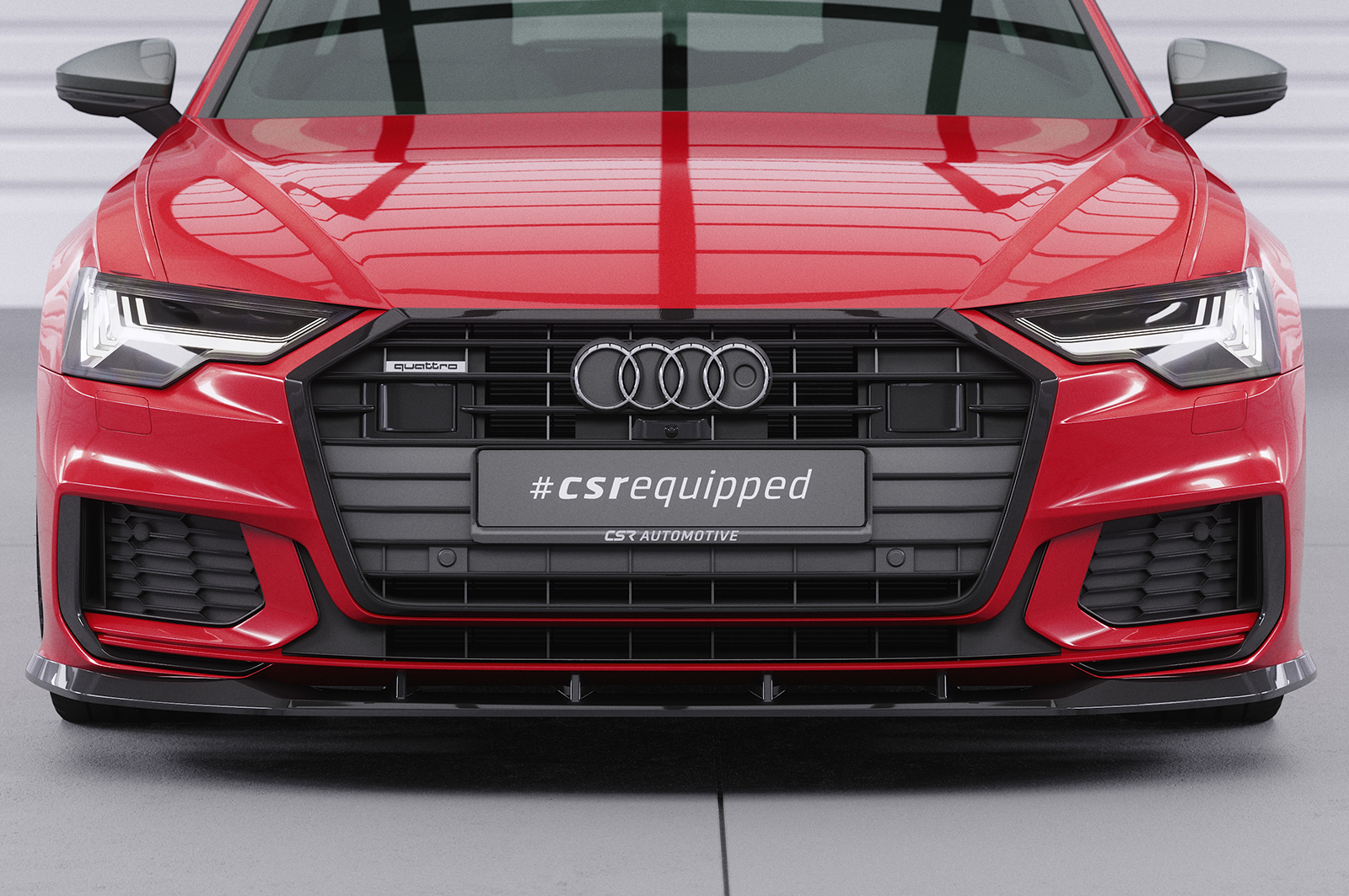 Lame de parechoc avant pour Audi A6 C8 Typ (4K / F2) toutes carrosseries (2019-2023) - Fabriqué en ABS (6 finitions au choix)