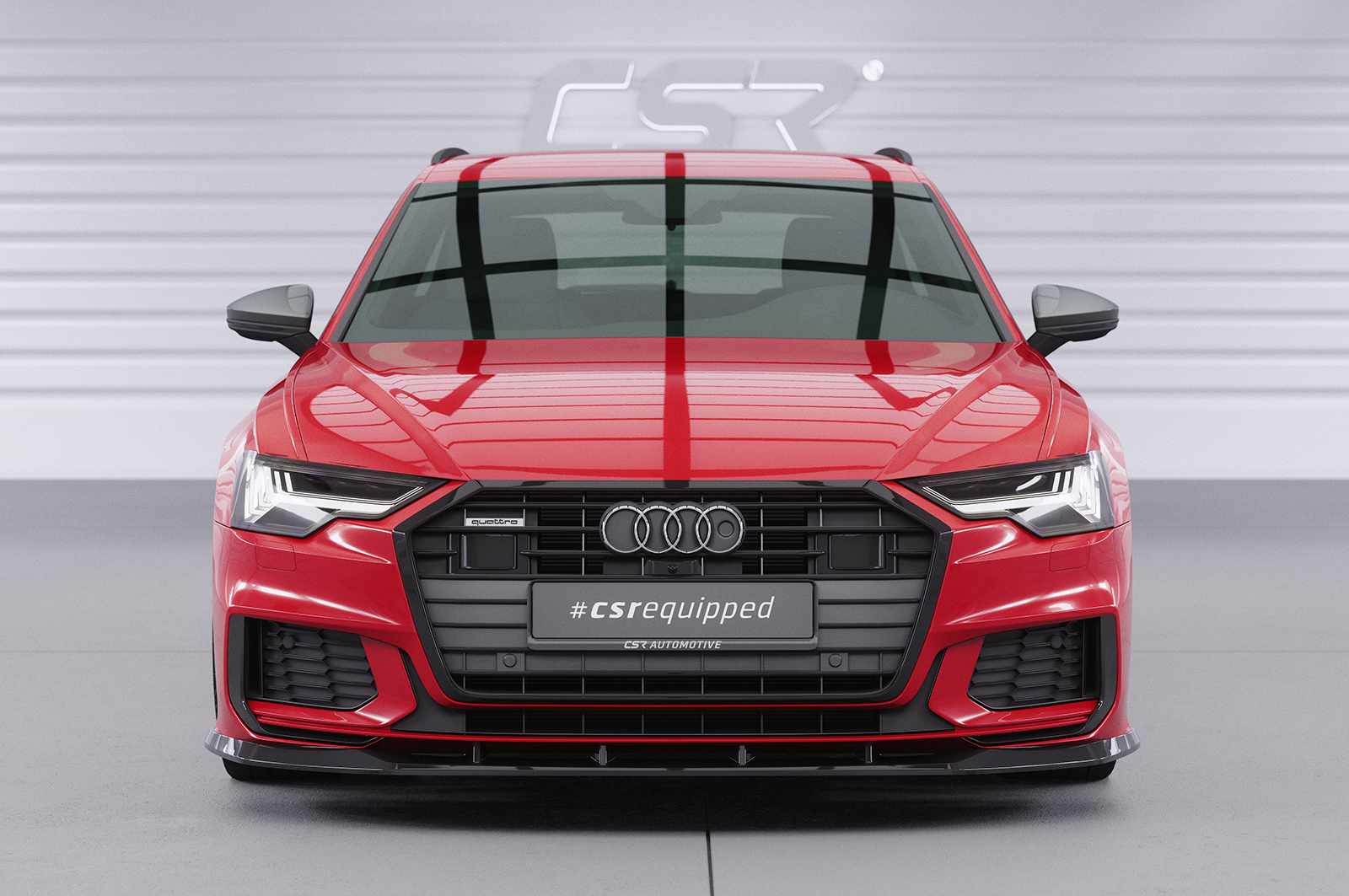 Lame de parechoc avant pour Audi A6 C8 Typ (4K / F2) toutes carrosseries (2019-2023) - Fabriqué en ABS (6 finitions au choix)