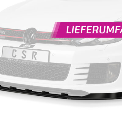 Lame de parechoc avant pour VW Golf VI GTI Edition 35 (05/2011-11/2012) - Fabriqué en ABS (6 finitions au choix)