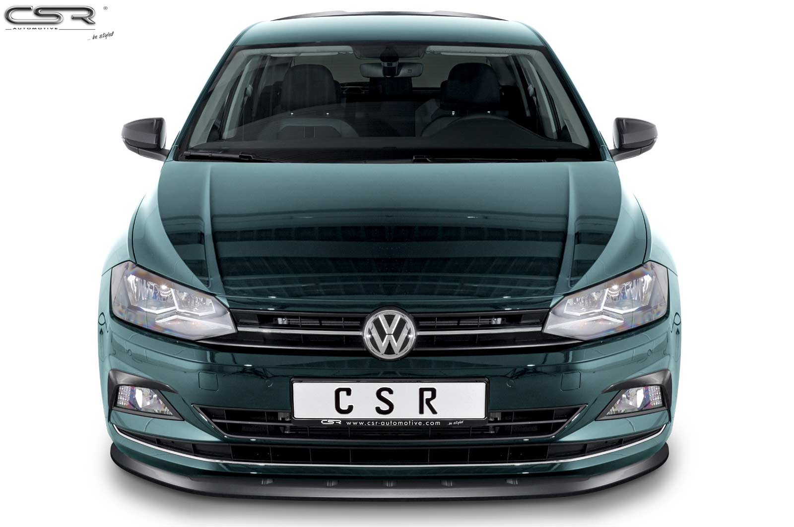 Lame de parechoc avant pour VW Polo VI 2G (Typ AW) finition de base (09/2017-03/2021) - Fabriqué en ABS (6 finitions au choix)