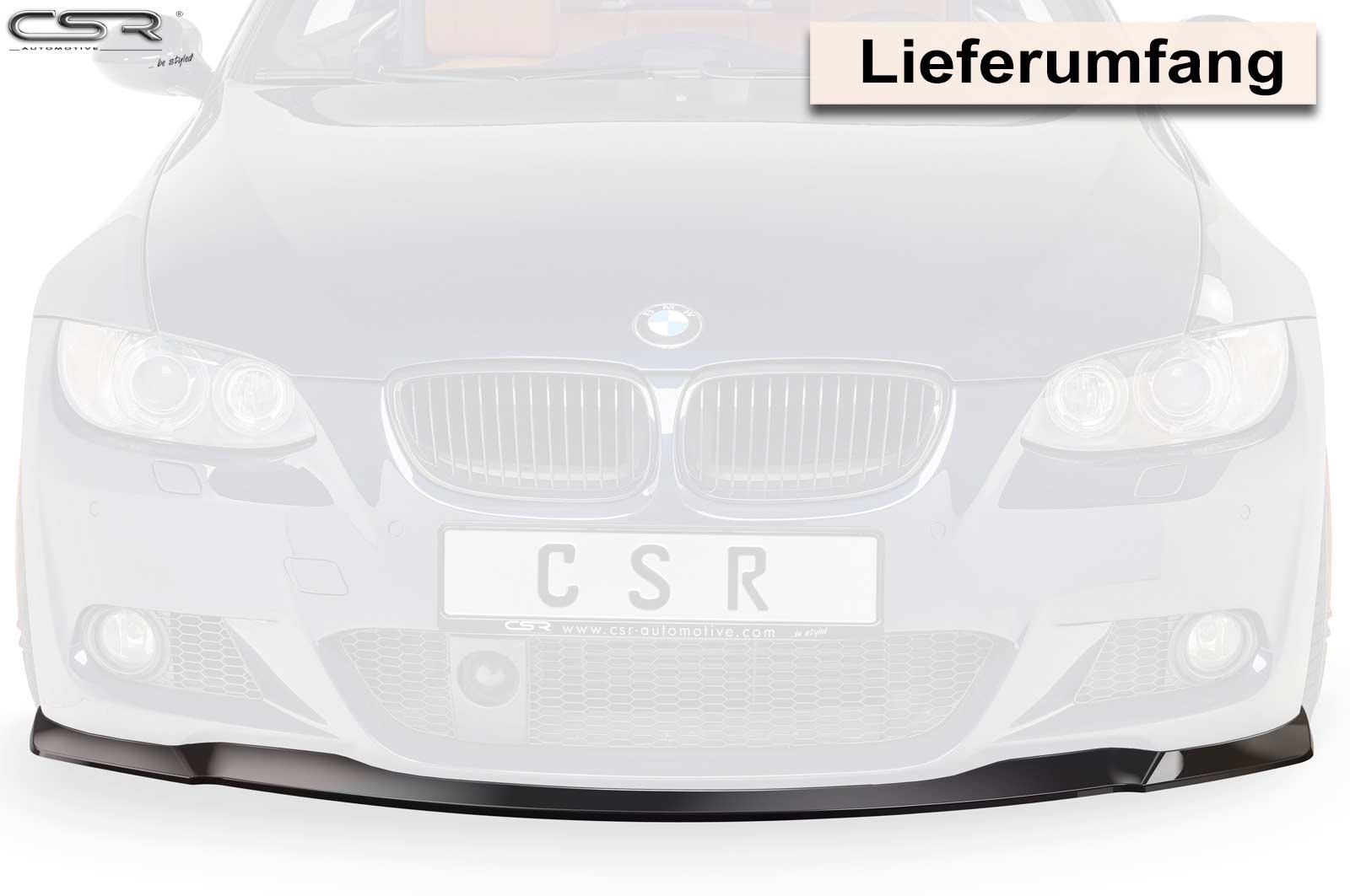 Lame de parechoc avant pour BMW Série 3 E92 / E93 Pack M (préfacelift) (06/2006-03/2010) - Fabriqué en ABS (6 finitions au choix)