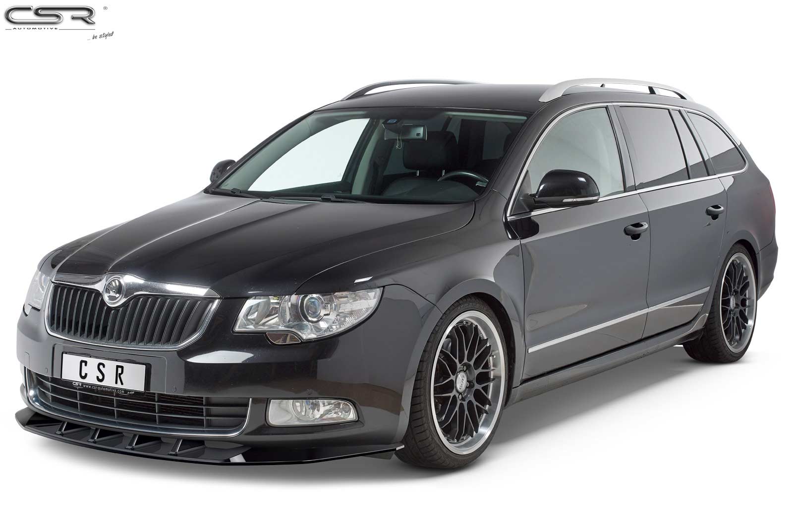 Lame de parechoc avant pour Skoda Superb II préfacelift (2008-06/2013) - Fabriqué en ABS (6 finitions au choix)