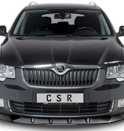 Lame de parechoc avant pour Skoda Superb II préfacelift (2008-06/2013) - Fabriqué en ABS (6 finitions au choix)