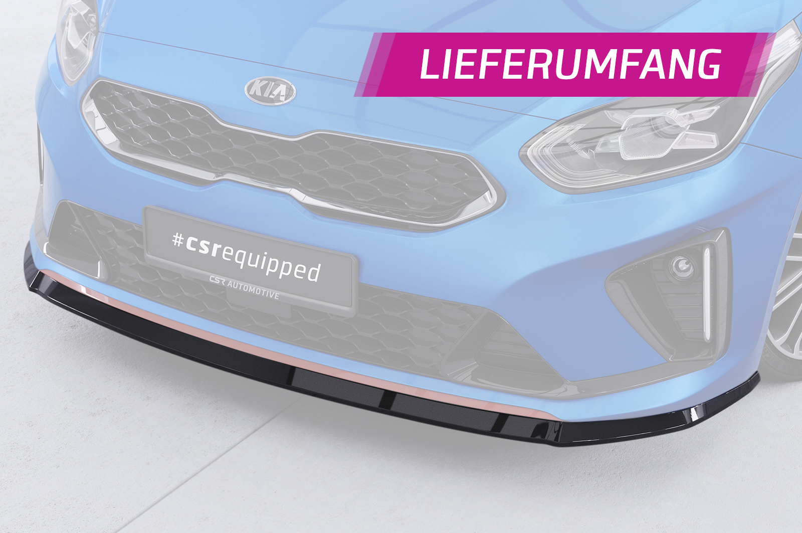 Lame de parechoc avant pour Kia Ceed (CD) GT (depuis 2018) - Fabriqué en ABS (6 finitions au choix)
