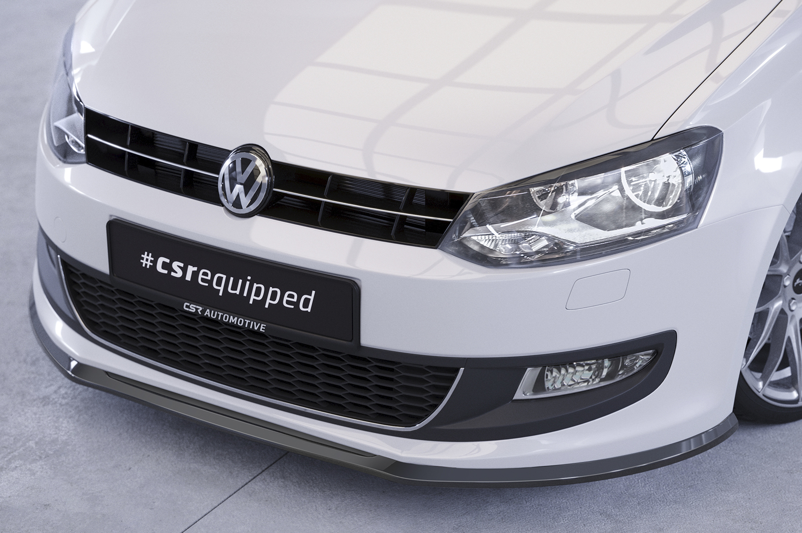 Lame de parechoc avant pour VW Polo V (Typ 6R) finition de base (préfacelift) (2009-2014) - Fabriqué en ABS (6 finitions au choix)