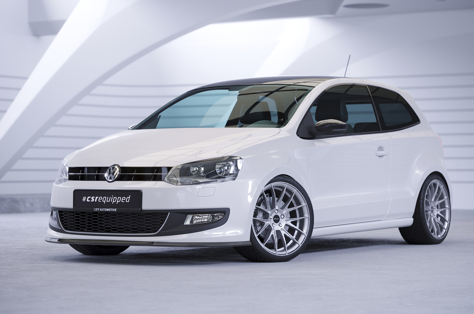 Lame de parechoc avant pour VW Polo V (Typ 6R) finition de base (préfacelift) (2009-2014) - Fabriqué en ABS (6 finitions au choix)