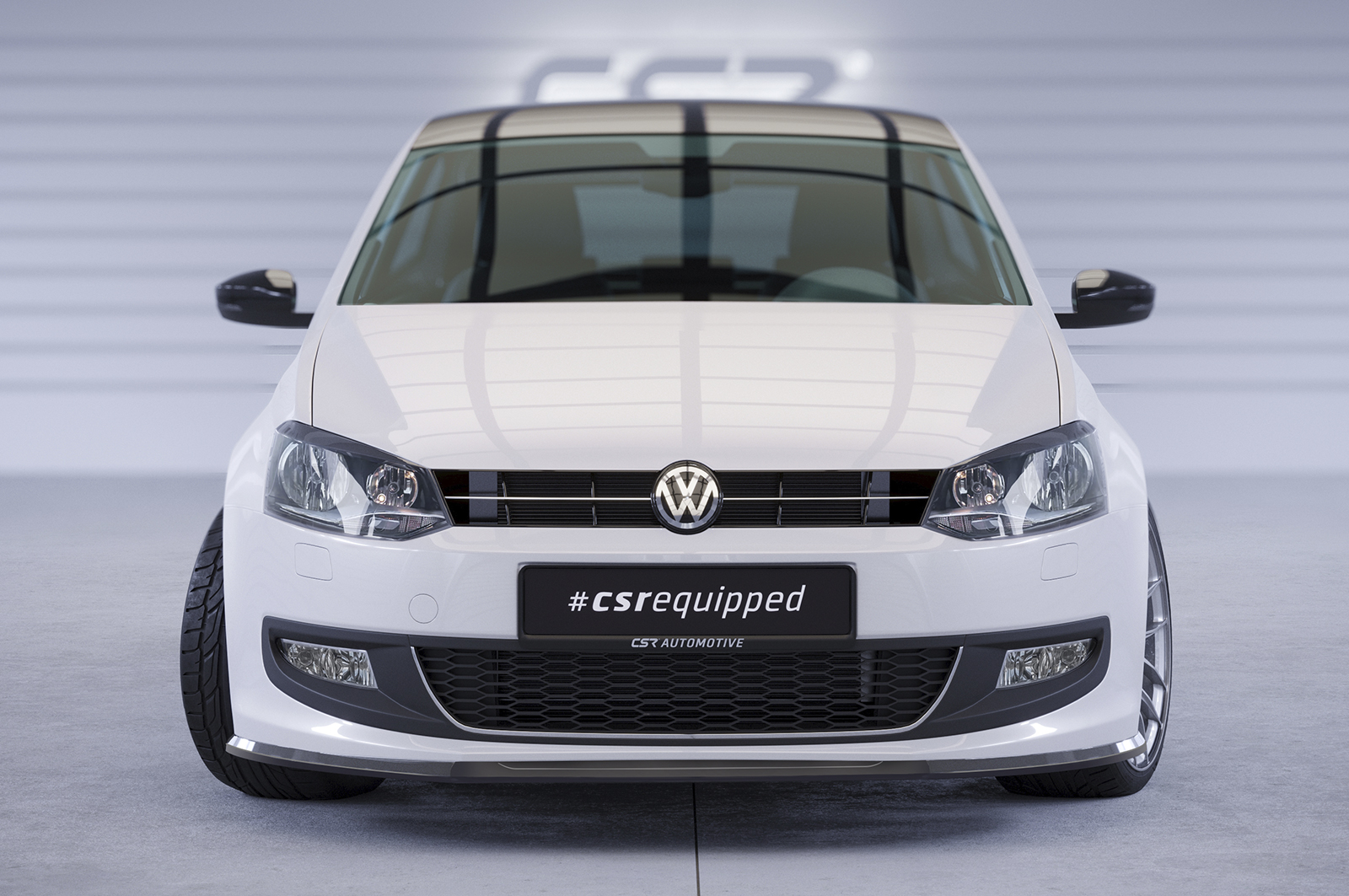 Lame de parechoc avant pour VW Polo V (Typ 6R) finition de base (préfacelift) (2009-2014) - Fabriqué en ABS (6 finitions au choix)