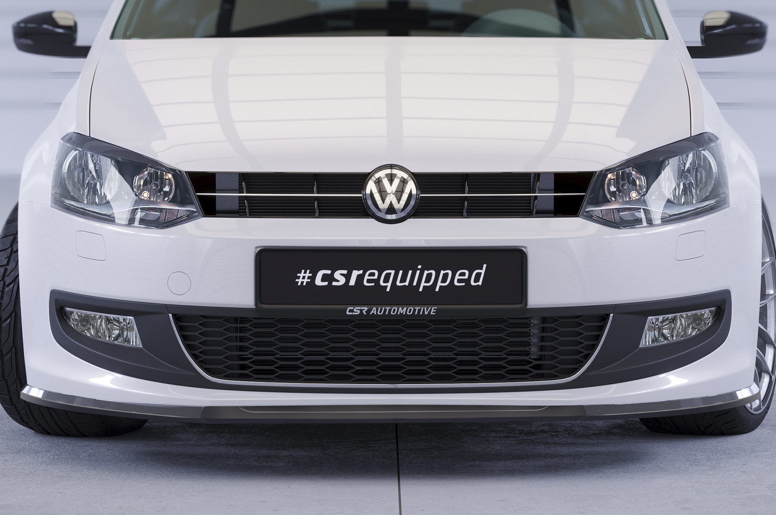 Lame de parechoc avant pour VW Polo V (Typ 6R) finition de base (préfacelift) (2009-2014) - Fabriqué en ABS (6 finitions au choix)
