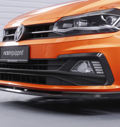 Lame de parechoc avant pour VW Polo VI 2G (Typ AW) GTI et R-Line (depuis 12/2017) - Fabriqué en ABS (6 finitions au choix)