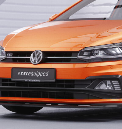 Lame de parechoc avant pour VW Polo VI 2G (Typ AW) GTI et R-Line (depuis 12/2017) - Fabriqué en ABS (6 finitions au choix)