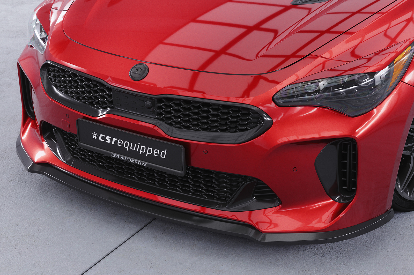 Lame de parechoc avant pour Kia Stinger GT (depuis 2017) - Fabriqué en ABS (6 finitions au choix)