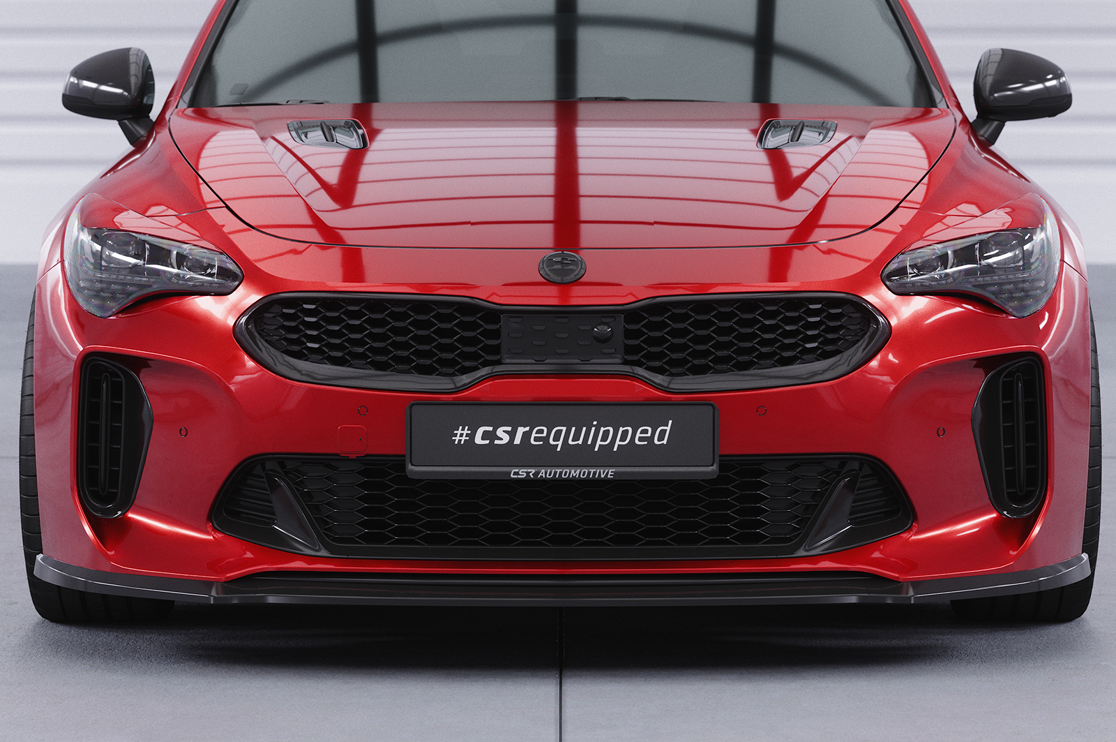 Lame de parechoc avant pour Kia Stinger GT (depuis 2017) - Fabriqué en ABS (6 finitions au choix)