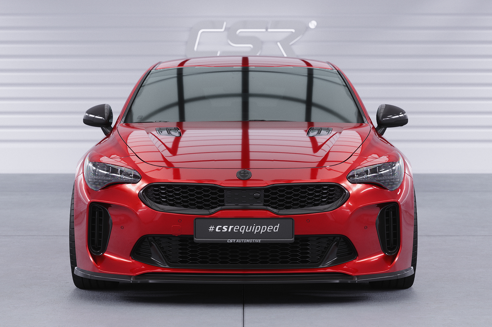 Lame de parechoc avant pour Kia Stinger GT (depuis 2017) - Fabriqué en ABS (6 finitions au choix)