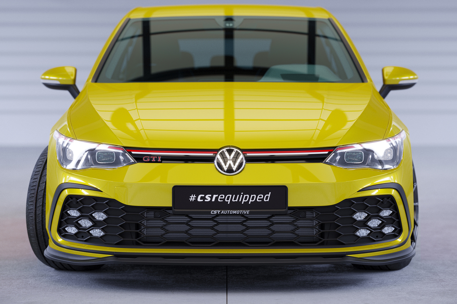 Lame de parechoc avant pour VW Golf 8 (Typ CD) GTI / GTD / GTE et R-Line (depuis 12/2019) - Fabriqué en ABS (6 finitions au choix)