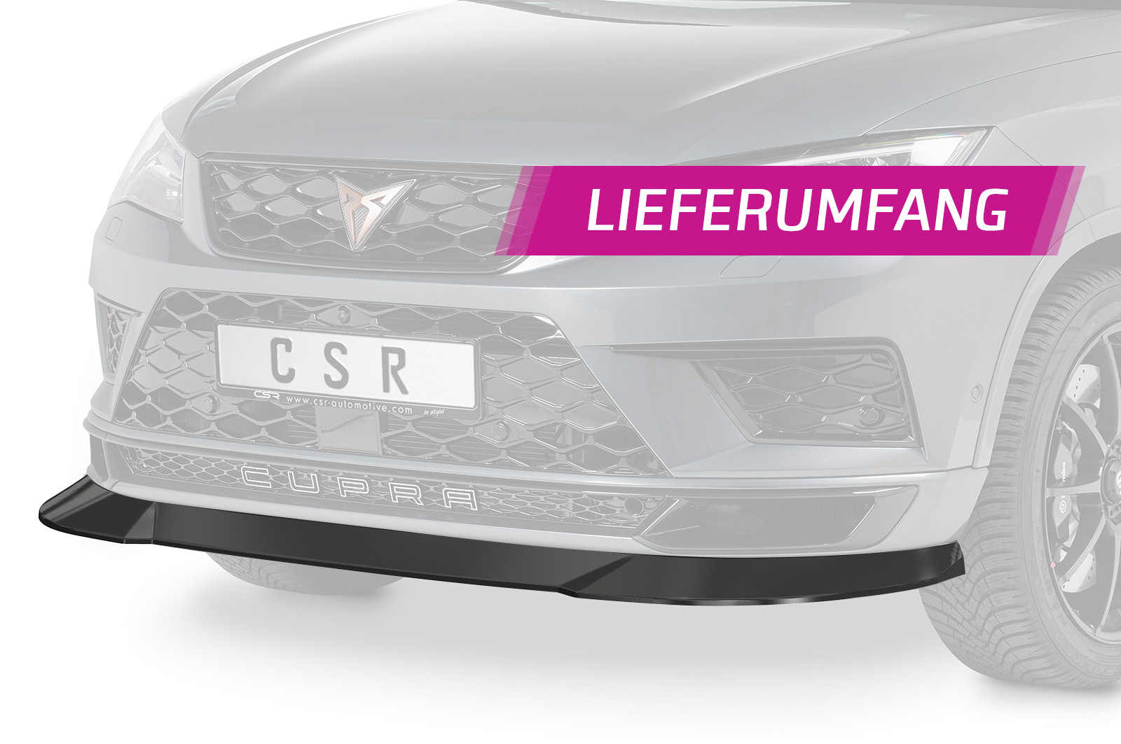 Lame de parechoc avant pour Cupra Ateca toutes carrosseries (préfacelift) (12/2018-11/2020) - Fabriqué en ABS (6 finitions au choix)