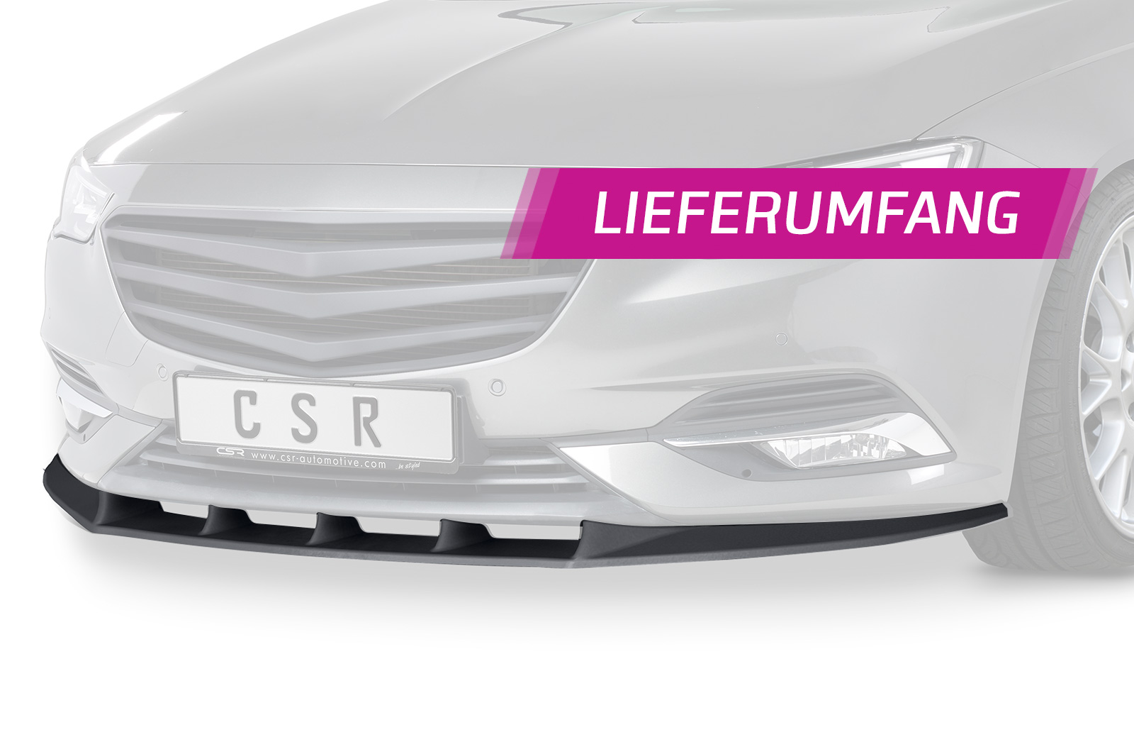 Lame de parechoc avant pour Opel Insignia B finition de base (préfacelift) (2017-2020) - Fabriqué en ABS (6 finitions au choix)