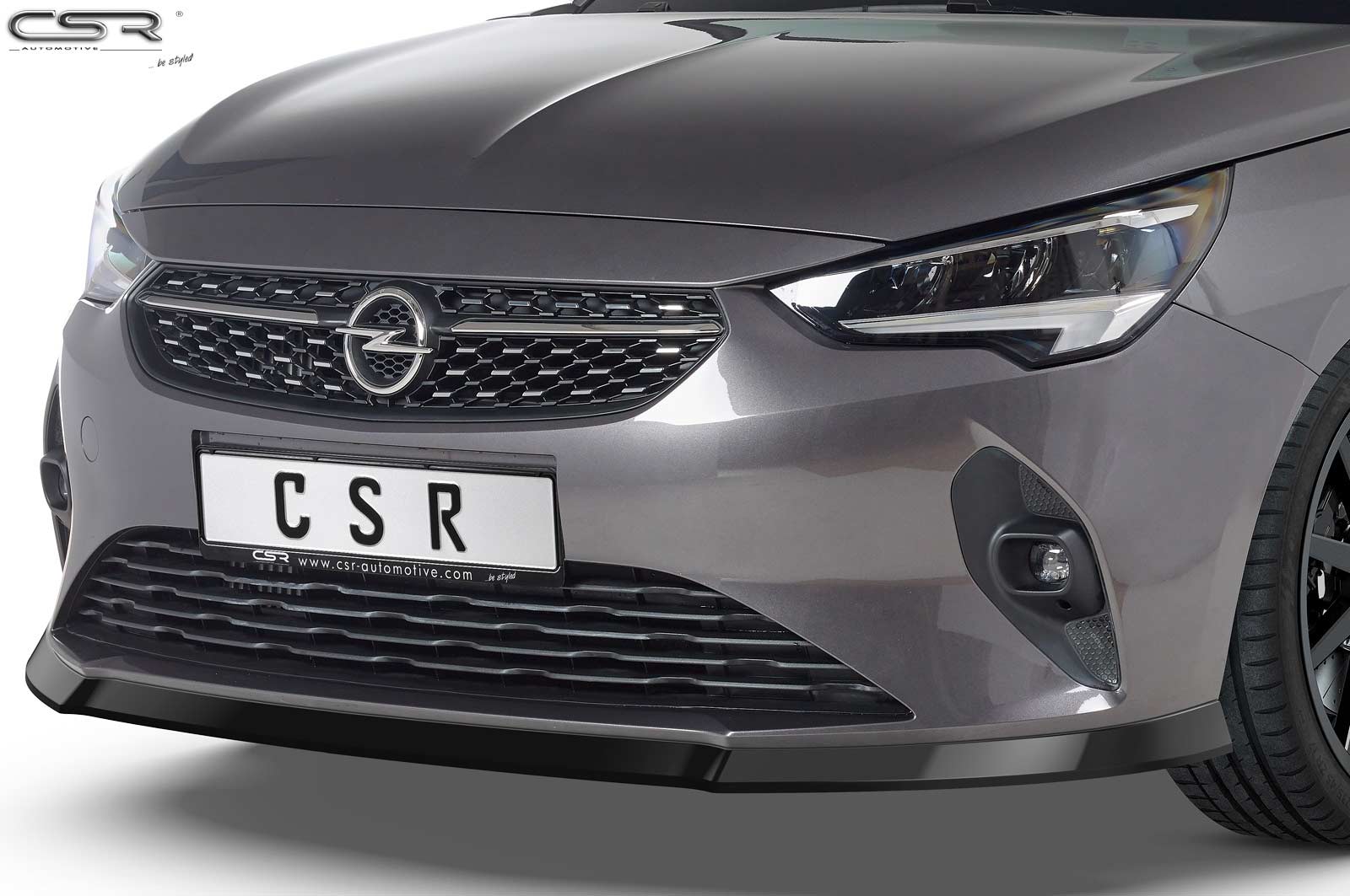 Lame de parechoc avant pour Opel Corsa F finition de base (depuis 07/2019) - Fabriqué en ABS (6 finitions au choix)