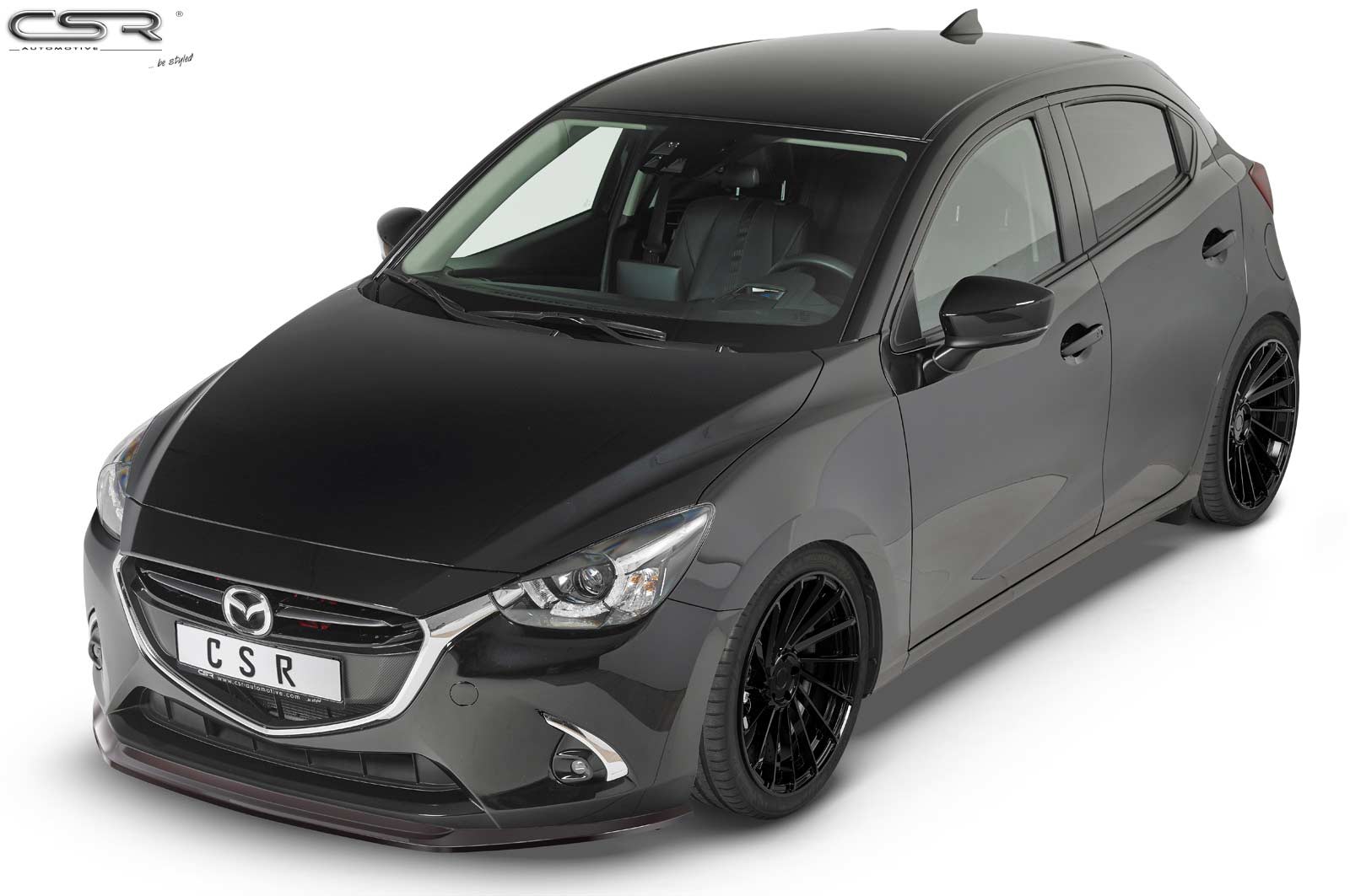 Lame de parechoc avant pour Mazda 2 (Typ DJ) préfacelift (11/2014-12/2019) - Fabriqué en ABS (6 finitions au choix)
