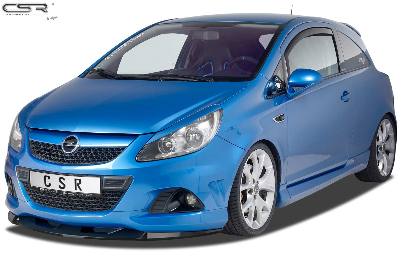 Lame de parechoc avant pour Opel Corsa D OPC (03/2007-10/2014) - Fabriqué en ABS (6 finitions au choix)
