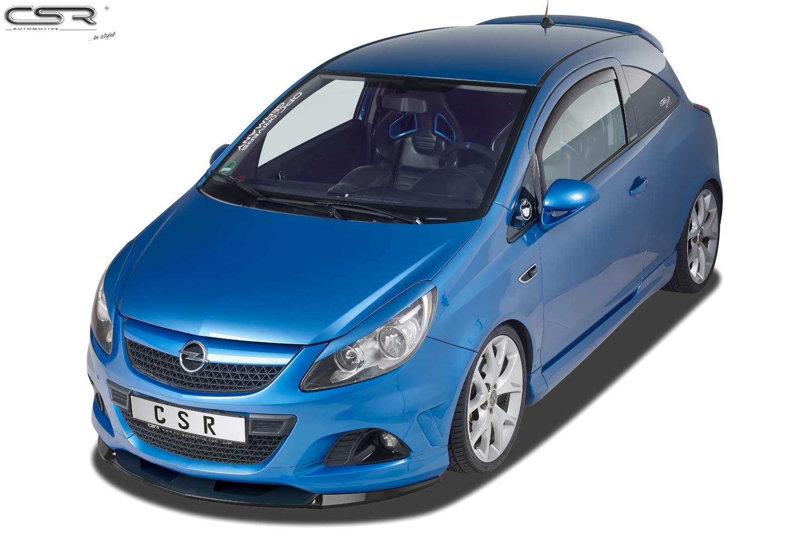 Lame de parechoc avant pour Opel Corsa D OPC (03/2007-10/2014) - Fabriqué en ABS (6 finitions au choix)