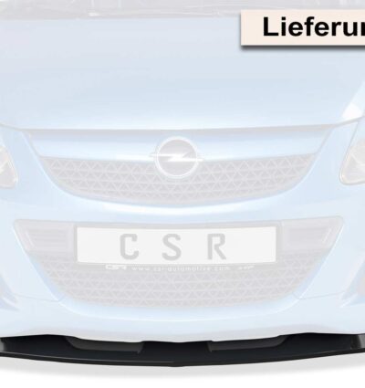 Lame de parechoc avant pour Opel Corsa D OPC (03/2007-10/2014) - Fabriqué en ABS (6 finitions au choix)